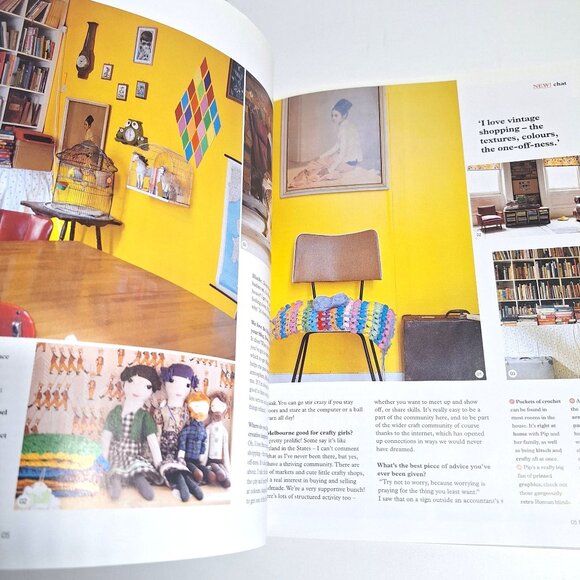 Mollie Makes UK Magazine Issue 5 2011 Crochet Vegetables Linen Kit Retro Craft - Picture 9 of 13